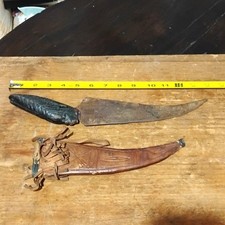 Antique/Vintage African Sudanese Tribal Dagger  Carved Wood Head Handle Ethnic picture