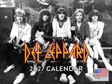 Def Leppard Calendar 2027 Wall Monthly Music Band Merch 12 Month Made In The USA picture
