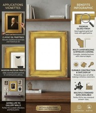 Plein Air Museum Collection Arte Picture Frame Solid Wood Composition Hand-Leafe picture