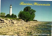 Vintage Postcard 4x6- Wind Point Lighthouse, Racine, WI. picture