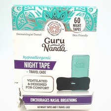 GuruNanda Night Tape 43 Count Hypoallergenic Mouth Tape Travel Case Open Box picture