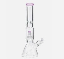 12'' Hookah Water Smoking Pipe Glass Bong Beaker Bubbler w/ ICE catcher Bongs picture