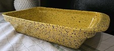 Cerutil Stoneware Baking Dish Yellow Splatter 12