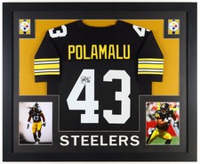 Troy Polamalu Signed Custom Framed Jersey Display (JSA) - Pittsburgh Steelers picture