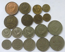 SOVIET UNION LOT of USSR coins, 9 рcs. kopeck / kopecks / ruble USSR 1961-1991 picture