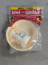 Vintage Disney Mickey Mouse Mousercise Bowl & Tumbler Sealed picture