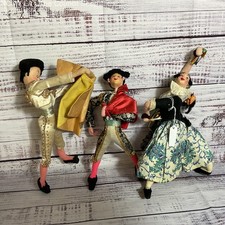 Set of 3 VTG./ANTIQUE KLUMPE & ROLDAN Matador and Flamenco Collectible Dolls picture