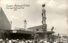 Chicago IL Eastern Railroads Exhibit c1949 Real Photo Vintage Postcard bhn picture