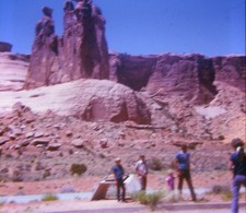 Vintage Film Slide Photo Tourists Posing Grand Canyon picture