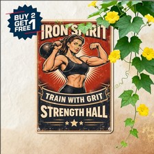 Old Man Gym Masters Division Tin Sign Funny Heavy Fitness Metal Wall Plaque picture