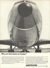 1961 AMERICAN AIRLINES Boeing 707 Astrojet AD advert WHY ARE ASTROJETS SO HAPPY? picture