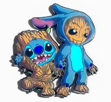 Sci-Fi Galaxy Tree Alien & Stitch Costume Swap Enamel Pin | Comic Book Space picture