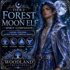 Tier 2 Forest Moon Elf Spirit Companion 🌙🌿Nature • Intuition  picture