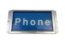 Vintage Payphone Phone Booth Sign with Frame 11”x6” Vtg 90s 80s picture