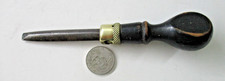Very rare unique oval blade brass bolster turnscrew wood handle screwdriver picture