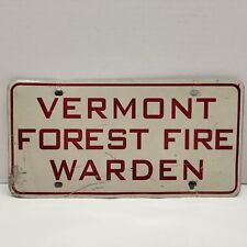 VTG Vermont Forest Fire Warden Front Tag Booster License Plate (inventory 2) DPT picture