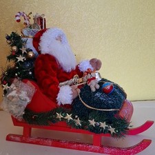 Santa's Workshop Christmas Sleigh Delivery Figurine Santa Claus 13