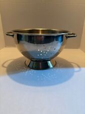 Vintage Stainless Steel Colander Professional Grade with Star Pattern picture