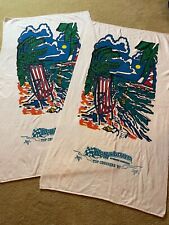 NEW Vintage 90s Keystone Automotive Cruiser Vacation Beach Towels Promo Pair x 2 picture