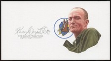 Ken Fields signed autograph 3x7 litho cut USAF WWII Ling Temco Vought A-7A picture