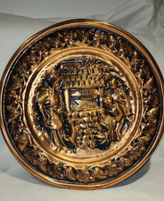 Coppercraft Guild Wall Hanging Copper Plate Family At Wishing  Well Colonial 13