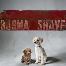 Vintage BURMA SHAVE Wood Sign Barber Shop Shaving Gillette Razor Advertising picture