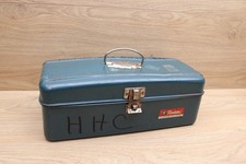 Vintage Revelation Western Auto Stores Metal Tackle Tool Box Ruler Blue picture