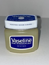 Vintage Vaseline Pure Petroleum Jelly Jar 1.75 oz. Blue Seal Metal Cap Full NOS picture