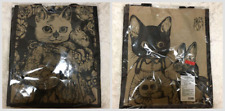 Yuko Higuchi Cat Pattern Cotton Linen Tote Bag Taiwan Limited Rare New picture