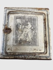 Antique Schepp’s Cake Box Tin Litho Goethe Lotte Dorothea Advertising 1800s picture