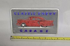 Cast Aluminum  Classic Chevy Garge Car Plaque picture