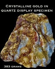 383g Natural Raw Crystalline Gold In Quartz Display Specimen. Very Rare- CA Gold picture