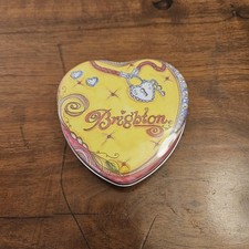 BRIGHTON JEWELRY TIN TRINKET BOX HEART-SHAPED picture