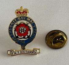 Vintage Royal Yacht H.M.Y. Britannia Pin Badge. picture