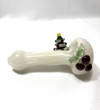 New Artisan Holiday Christmas Tree Glass Hand Pipe 5