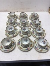 1925-1936 Set Of 12 Theodore Haviland Limoge Aquitania Demitasse Cups & Saucers picture