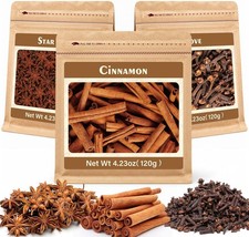 12.7 oz, Star Anise and Whole Cloves Spice Set, 3 Pack Cinnamon Sticks picture