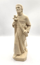 Saint Louis Marie de Montfort Vintage Chalkware Statue Religious Art French picture
