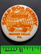 Vintage Soap Box Derby Beaver Falls Pennsylvania Pinback Pin picture