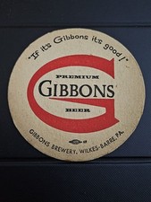 Vintage Gibbons Beer Coasters Lot of 5 - Wilkes-Barre PA Brewery - Classic 1960s picture