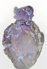 Antique Qing era Chinese Carved Amethyst Snuff bottle with  Stopper – 4