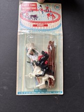 1967 Gay-Gem products Rodeo Party Cake Decorations, New Sealed picture