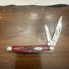 Case XX USA 8 Dot 1972 Red Bone 2-Blade User Nice No Mint New BoneVintage Knife picture