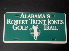 Alabama's Robert Trent Jones Golf Trail ~ Vintage Car Golf Cart Vanity Plate picture