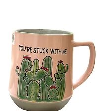 You Are Stuck w/Me Cactus Mug Ceramic Stoneware Spectrum Designz 17oz Coffee picture