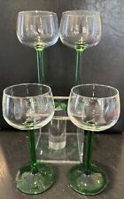 Vintage Luminarc France Cordial Wine Glasses Emerald Green Hock 6.5” Set of 4 picture