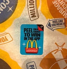 McDonald's 2026 Monopoly Game Unpeeled Pieces (Lot of 100) Start Winning Today picture