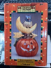 Sakura Earthenware Halloween Votive Holder DEBBIE MUMM BRAND NEW IN BOX picture