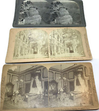 Antique Lot stereoview cards Grand Canyon Opera House Paris Presidents Mansion picture