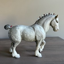 Breyer Horse #80GR Matte Dapple Grey Clydesdale Stallion Mail Order Pinking picture